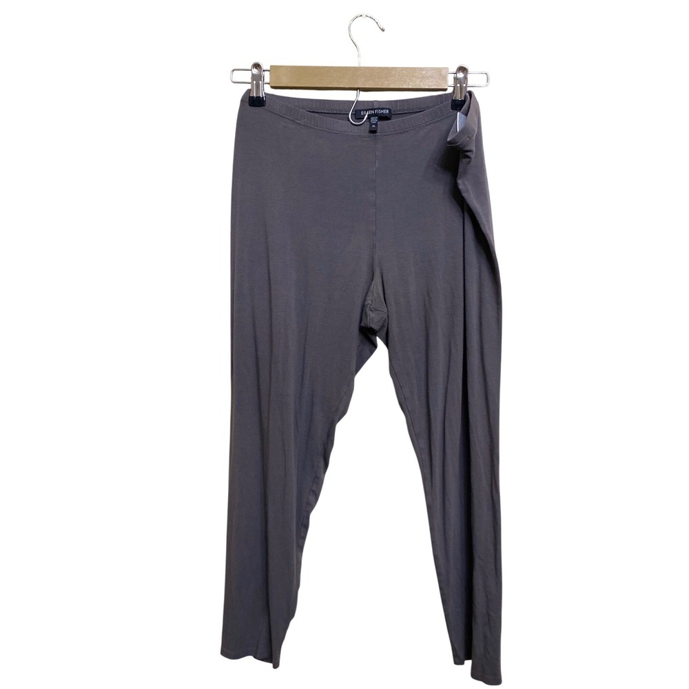 Eileen Fisher Womens XL Gray Stretchβ Jersey Elastic Waist Slim Leg Leggings